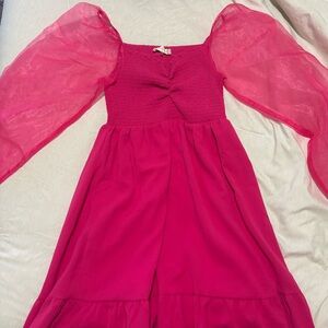 Altar'd State Fuchsia Smocked dress